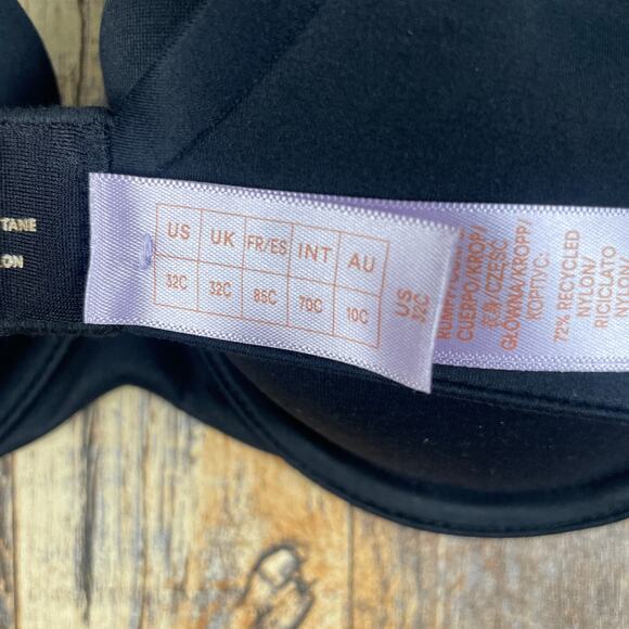 Savage X Fenty by Rihanna Women's 32C Caviar Black Soft N Savage Padded Demi Bra - Picture 15 of 16